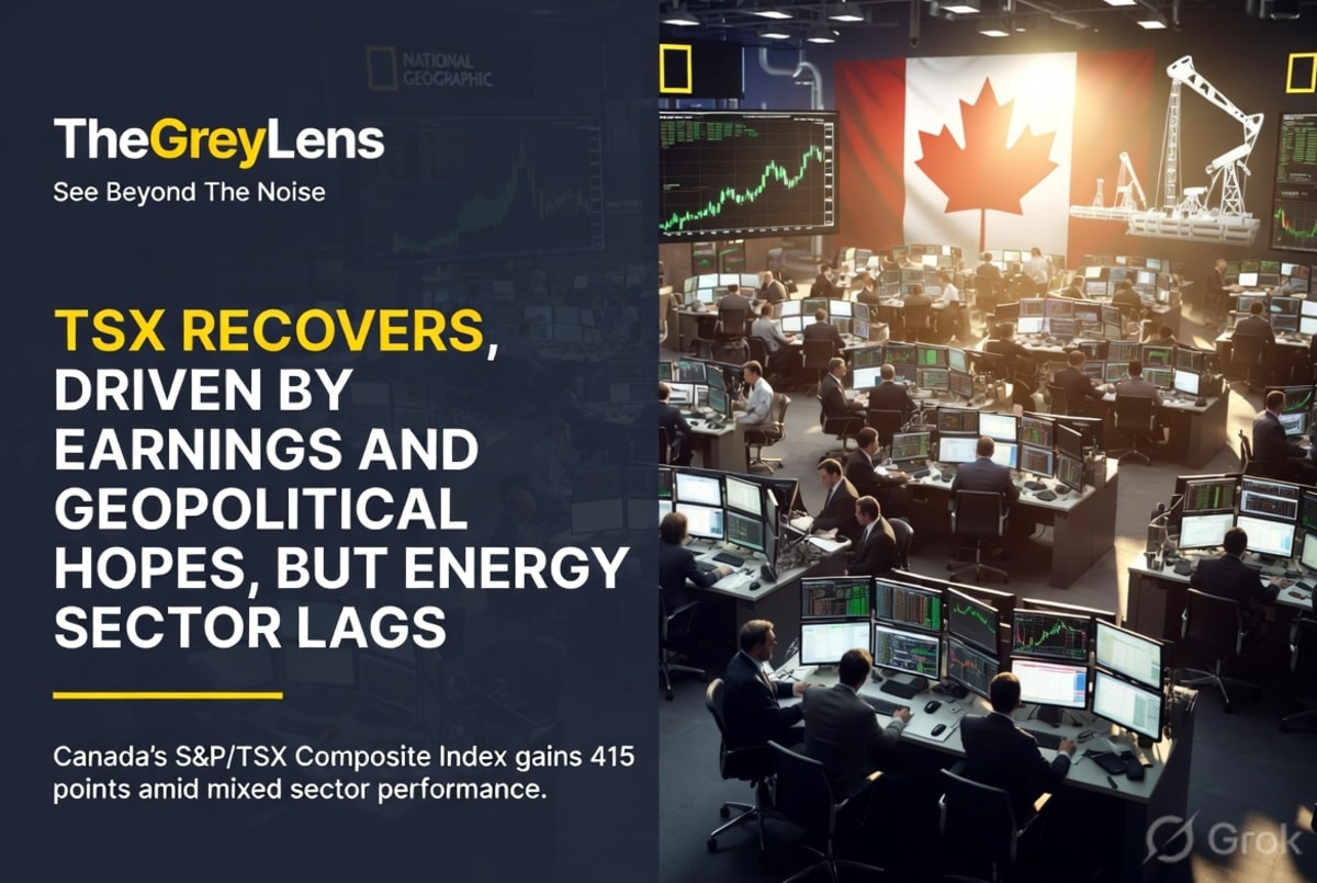 TSX Recovers, Driven by Earnings and Geopolitical Hopes, but Energy Sector Lags