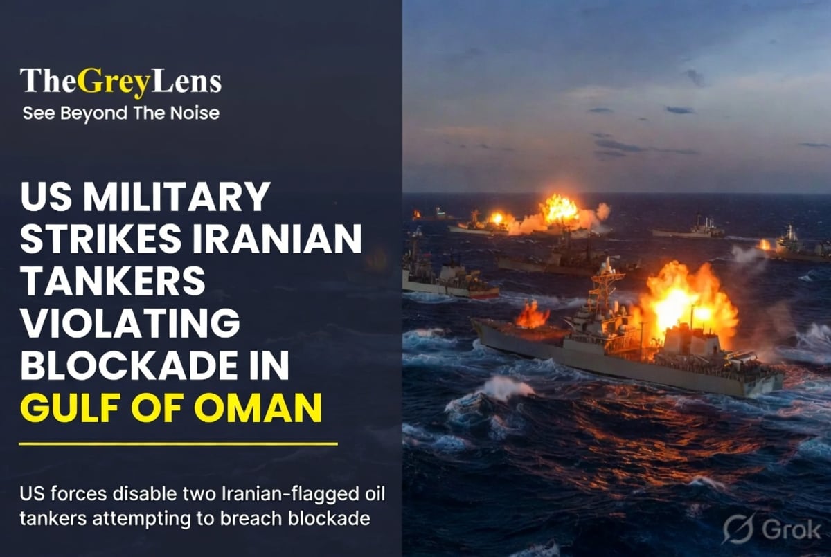 US Military Strikes Iranian Tankers Violating Blockade in Gulf of Oman