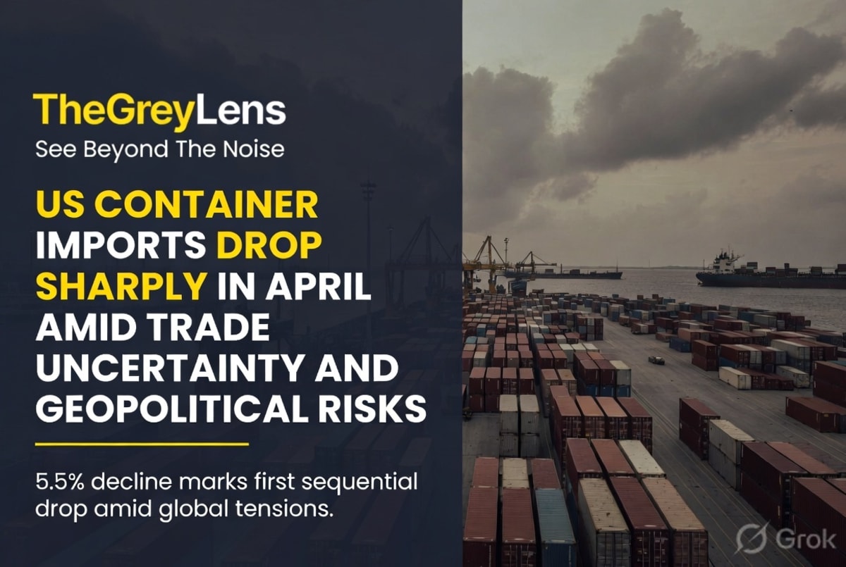 US Container Imports Drop Sharply in April Amid Trade Uncertainty and Geopolitical Risks