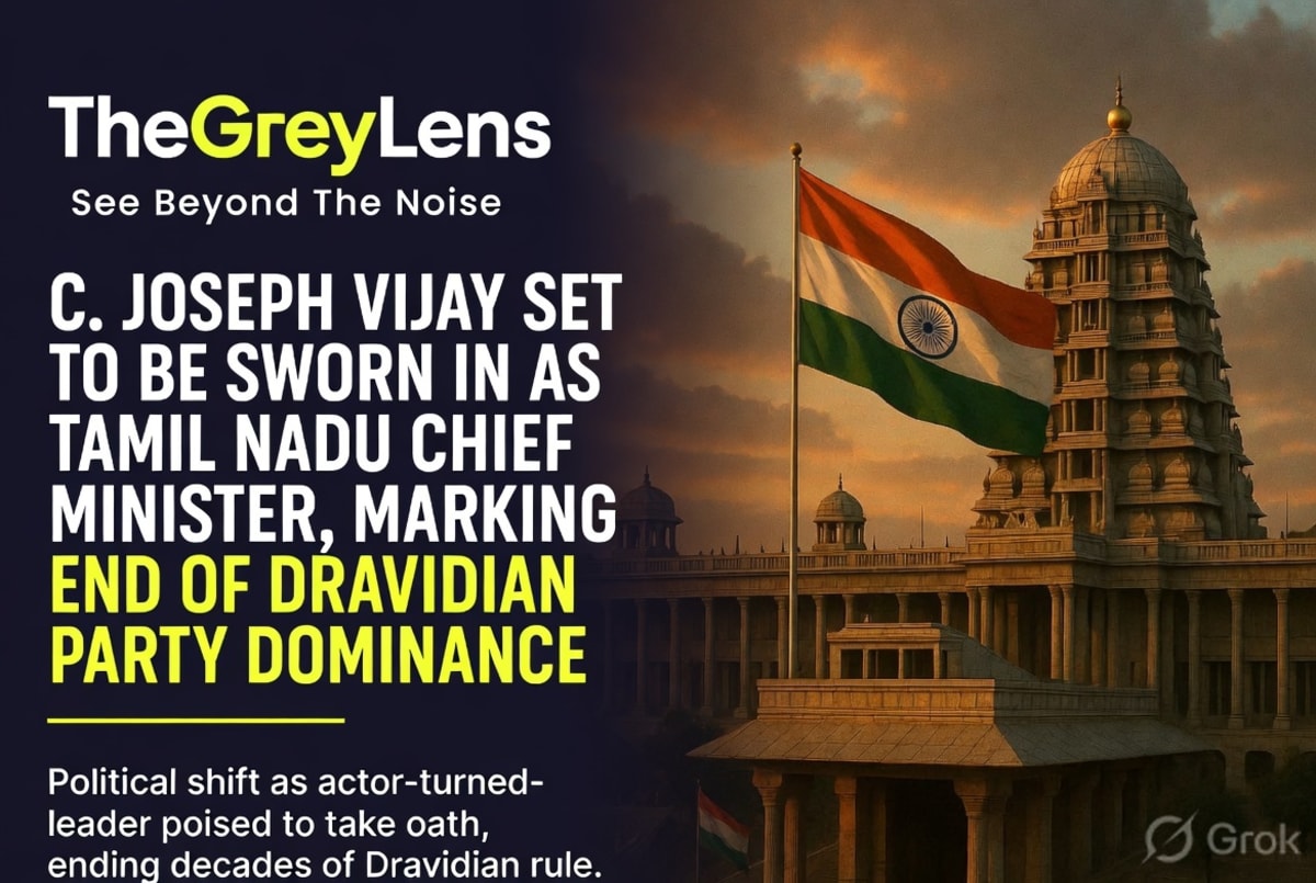 C. Joseph Vijay Set to Be Sworn in as Tamil Nadu Chief Minister, Marking End of Dravidian Party Dominance