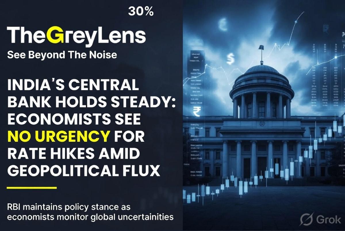 India's Central Bank Holds Steady: Economists See No Urgency for Rate Hikes Amid Geopolitical Flux