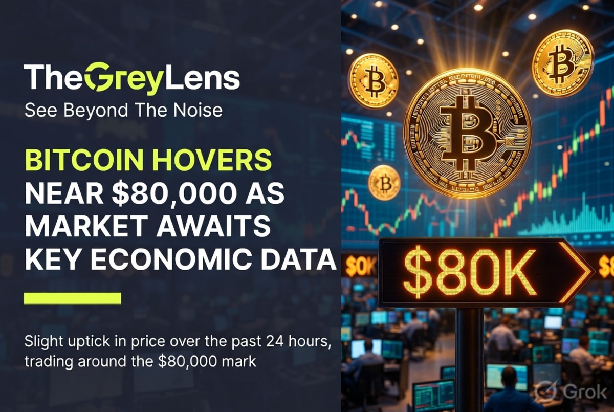 Bitcoin Hovers Near $80,000 as Market Awaits Key Economic Data