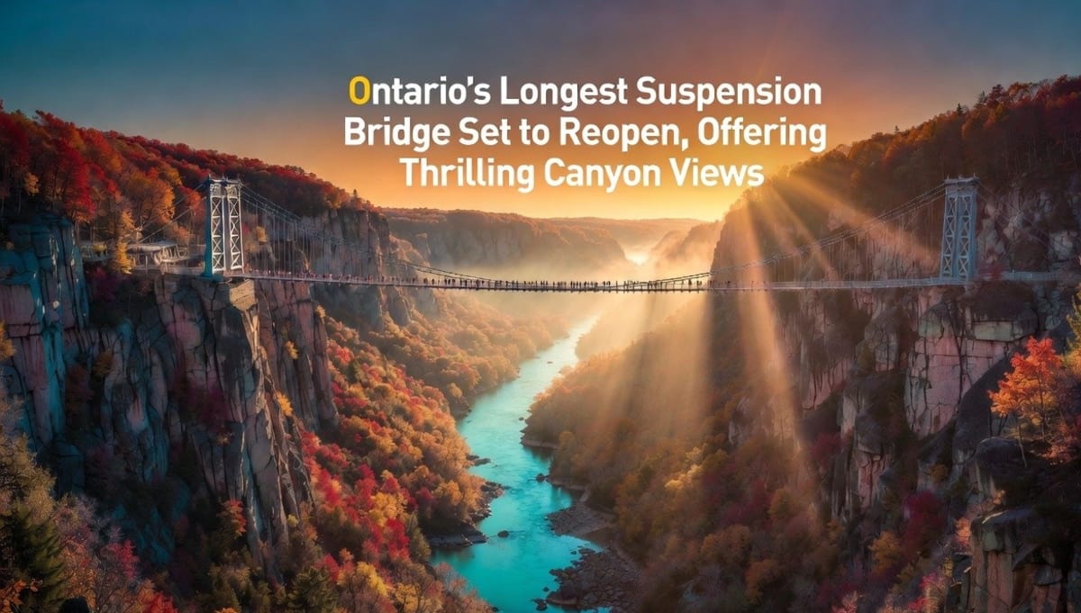 Ontario's Longest Suspension Bridge Set to Reopen, Offering Thrilling Canyon Views