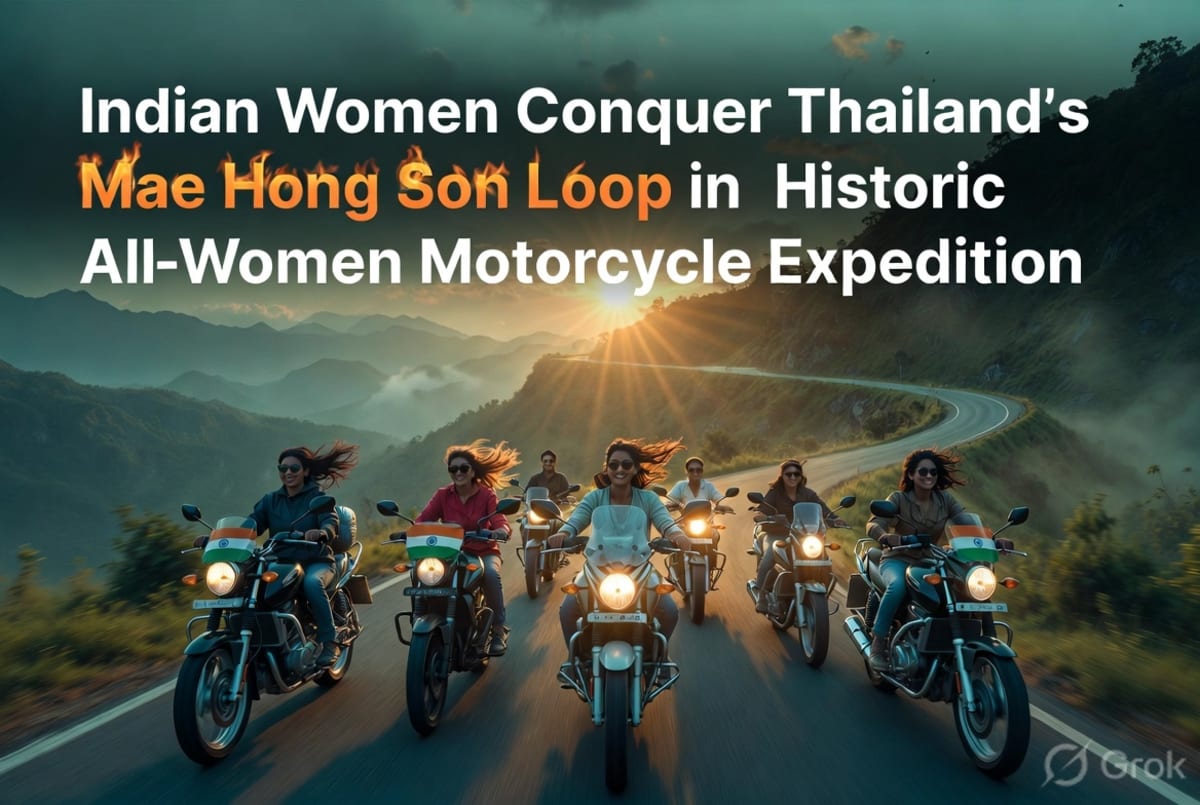 Indian Women Conquer Thailand's Mae Hong Son Loop in Historic All-Women Motorcycle Expedition