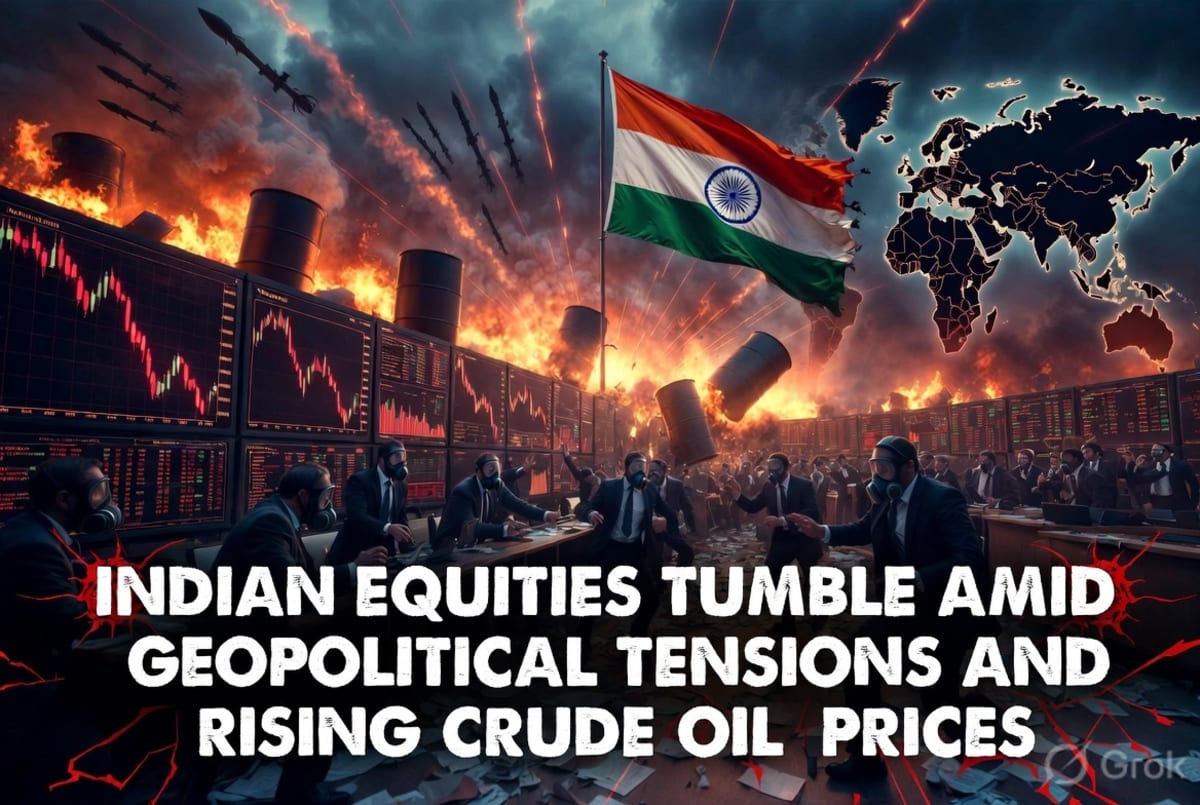 Indian Equities Tumble Amid Geopolitical Tensions and Rising Crude Oil Prices