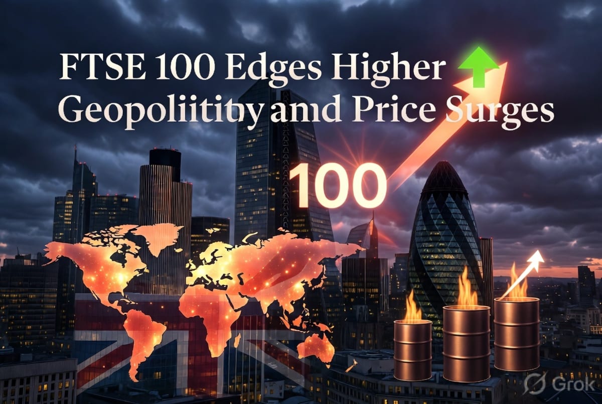 FTSE 100 Edges Higher Amid Geopolitical Uncertainty and Oil Price Surges