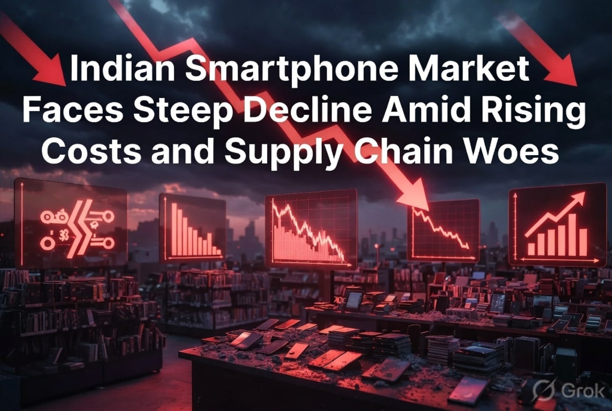 Indian Smartphone Market Faces Steep Decline Amid Rising Costs and Supply Chain Woes