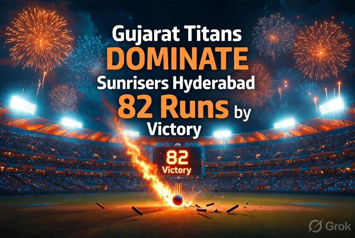 Gujarat Titans Dominate Sunrisers Hyderabad by 82 Runs, Ascend to IPL 2026 Table Summit