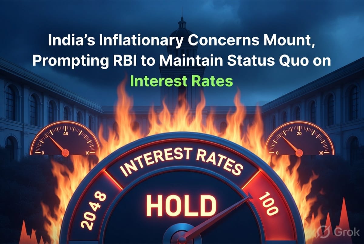 India's Inflationary Concerns Mount, Prompting RBI to Maintain Status Quo on Interest Rates