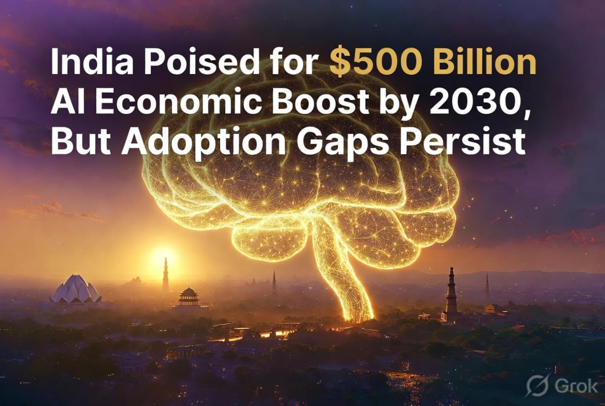 India Poised for $500 Billion AI Economic Boost by 2030, But Adoption Gaps Persist