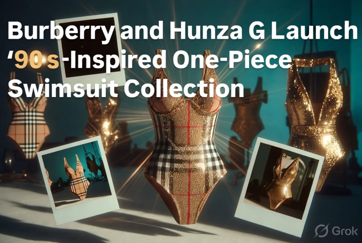 Burberry and Hunza G Launch '90s-Inspired One-Piece Swimsuit Collection
