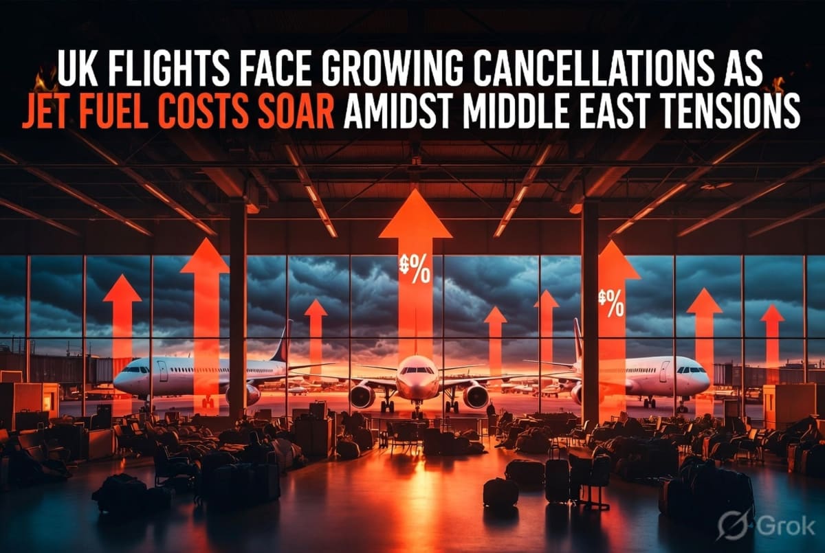 UK Flights Face Growing Cancellations as Jet Fuel Costs Soar Amidst Middle East Tensions