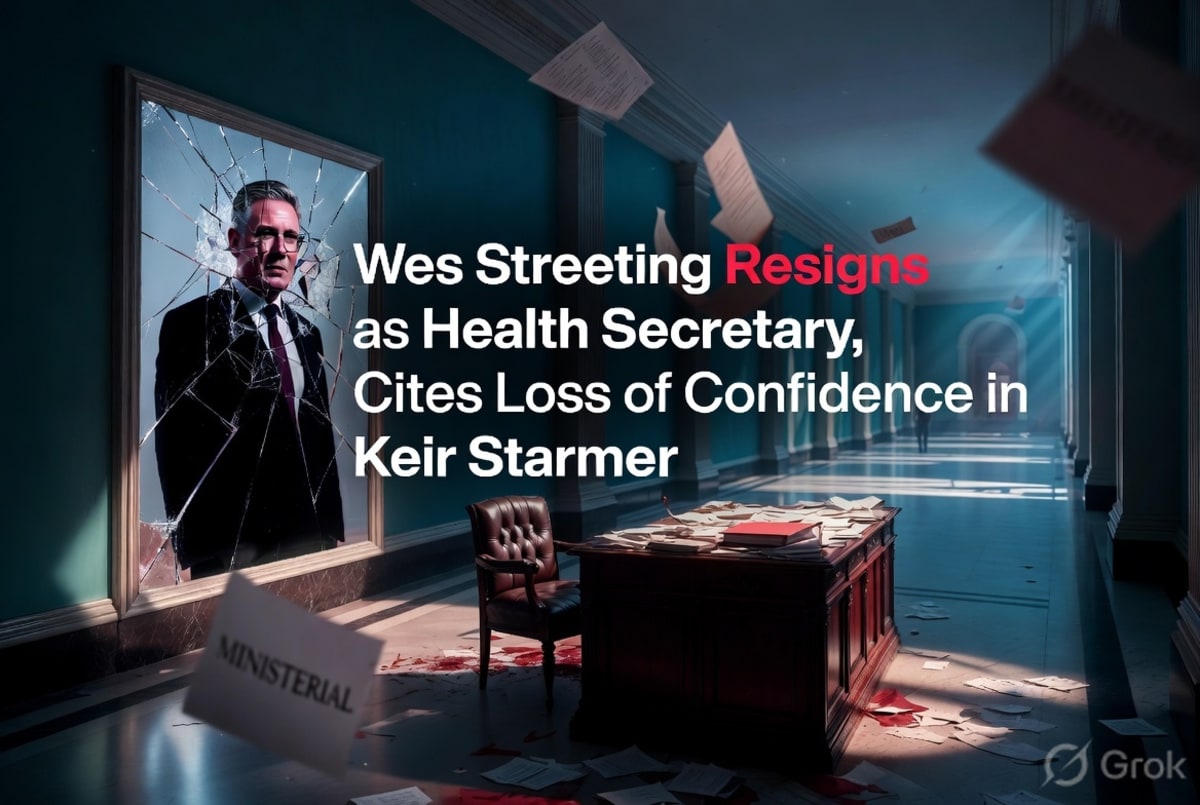 Wes Streeting Resigns as Health Secretary, Cites Loss of Confidence in Keir Starmer