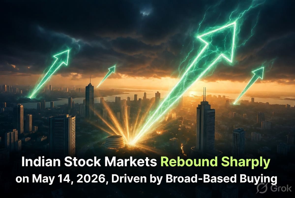 Indian Stock Markets Rebound Sharply on May 14, 2026, Driven by Broad-Based Buying