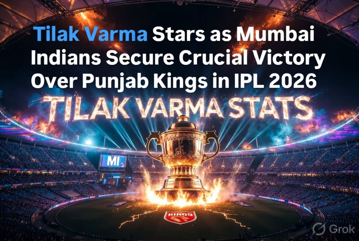 Tilak Varma Stars as Mumbai Indians Secure Crucial Victory Over Punjab Kings in IPL 2026