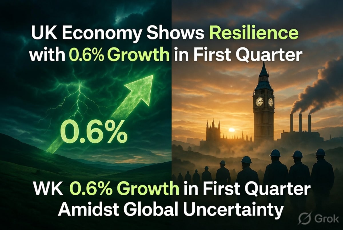 UK Economy Shows Resilience with 0.6% Growth in First Quarter Amidst Global Uncertainty