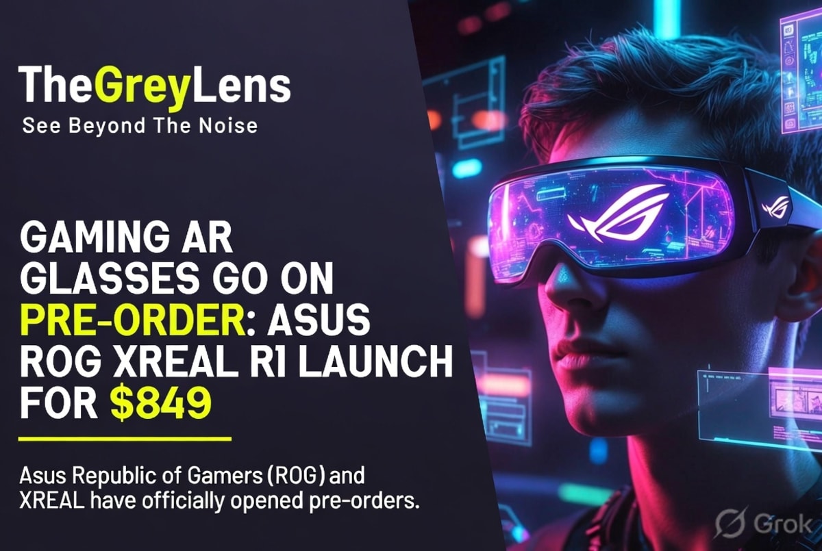 Gaming AR Glasses Go on Pre-Order: Asus ROG Xreal R1 Launch for $849
