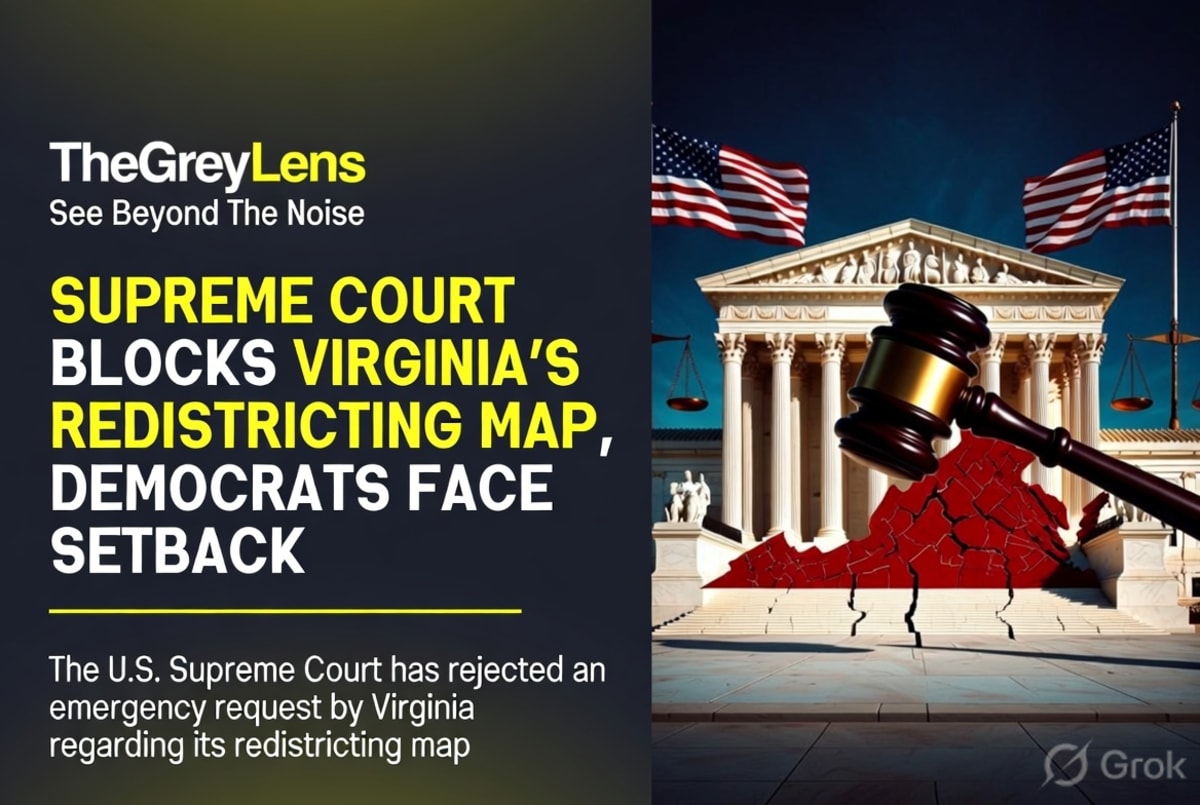 Supreme Court Blocks Virginia's Redistricting Map, Democrats Face Setback