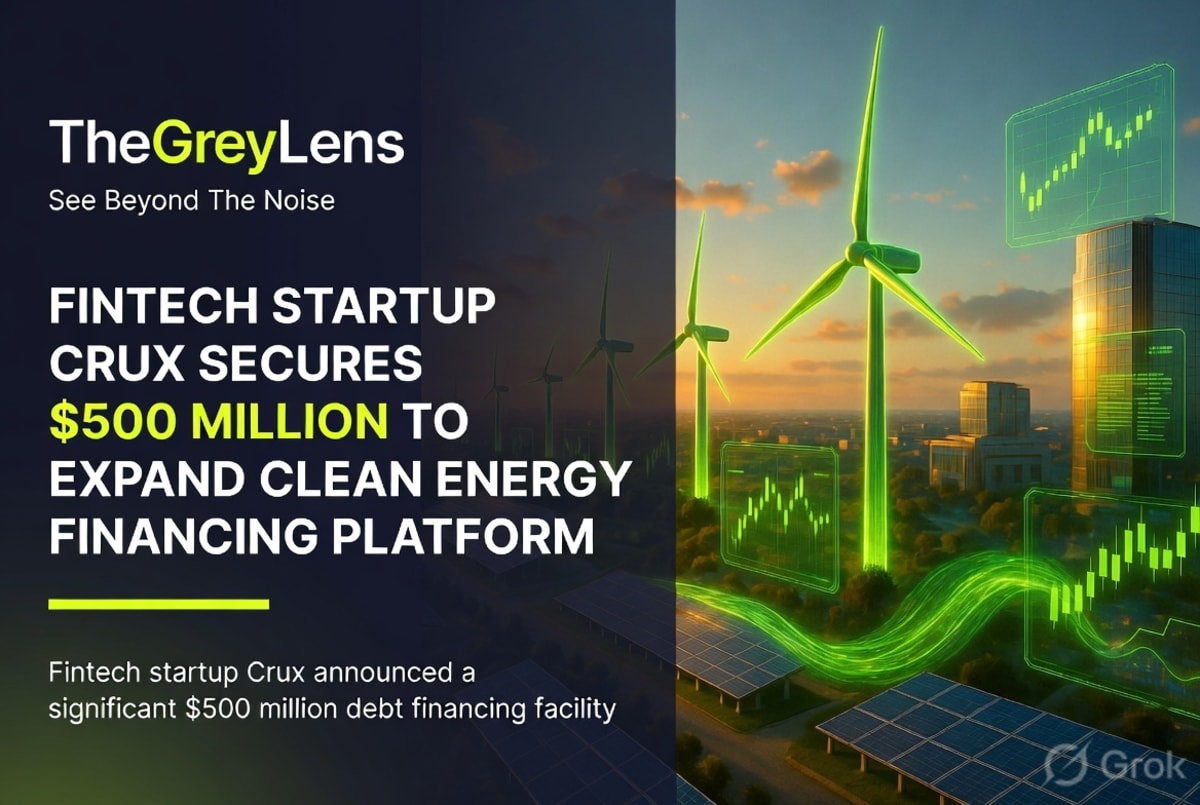 Fintech Startup Crux Secures $500 Million to Expand Clean Energy Financing Platform