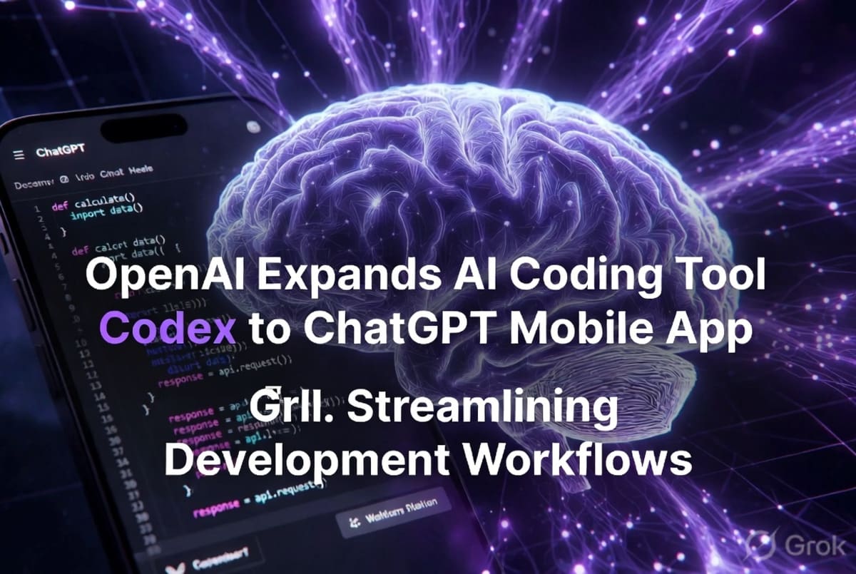 OpenAI Expands AI Coding Tool Codex to ChatGPT Mobile App, Streamlining Development Workflows