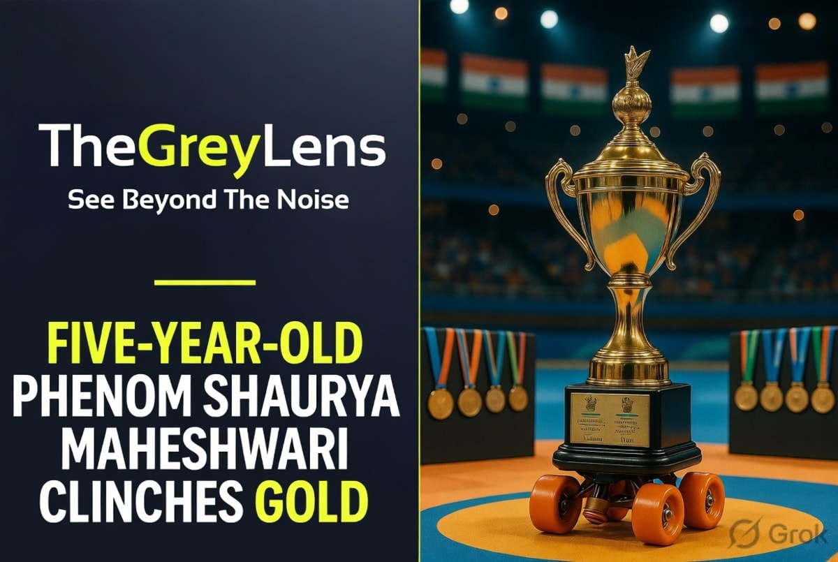 Five-Year-Old Phenom Shaurya Maheshwari Clinches Gold at National Roller Skating Championship
