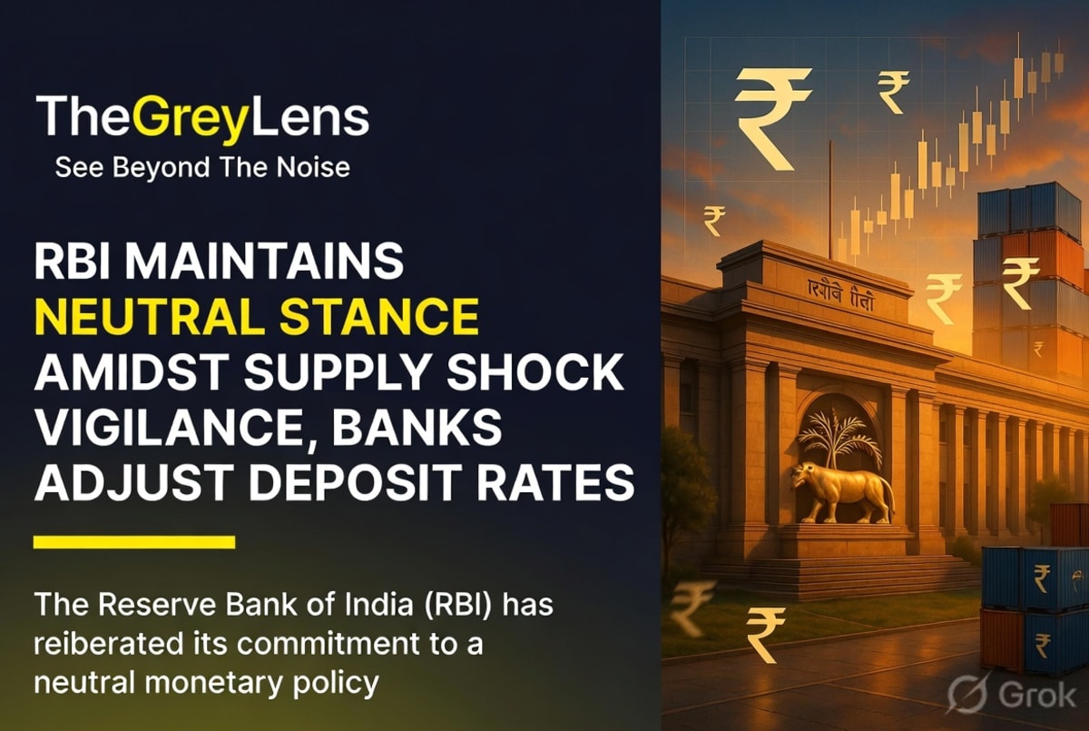 RBI Maintains Neutral Stance Amidst Supply Shock Vigilance, Banks Adjust Deposit Rates