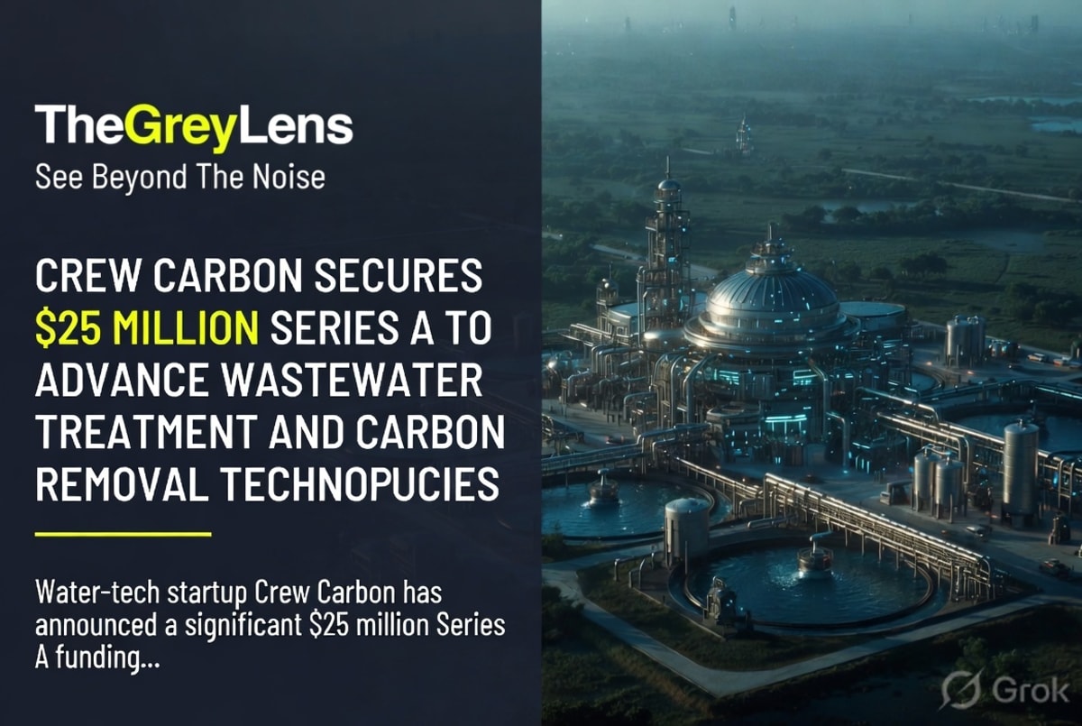 Crew Carbon Secures $25 Million Series A to Advance Wastewater Treatment and Carbon Removal Technologies