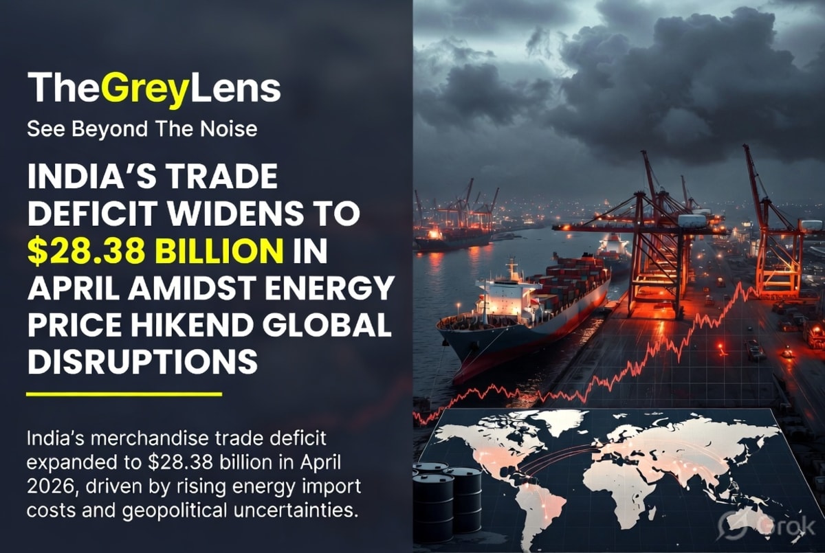 India's Trade Deficit Widens to $28.38 Billion in April Amidst Energy Price Hikes and Global Disruptions