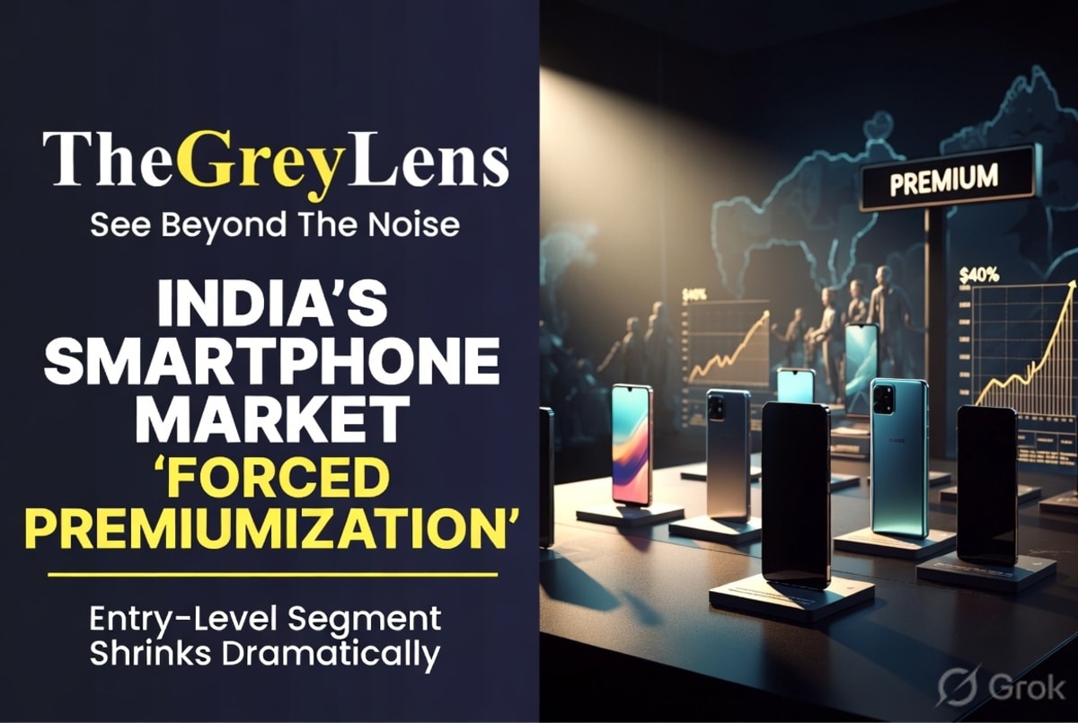 India's Smartphone Market Faces 'Forced Premiumization' as Entry-Level Segment Shrinks Dramatically