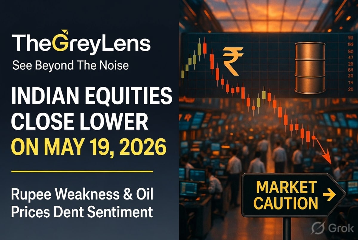 Indian Equities Close Lower on May 19, 2026, as Rupee Weakness and Oil Prices Dent Sentiment