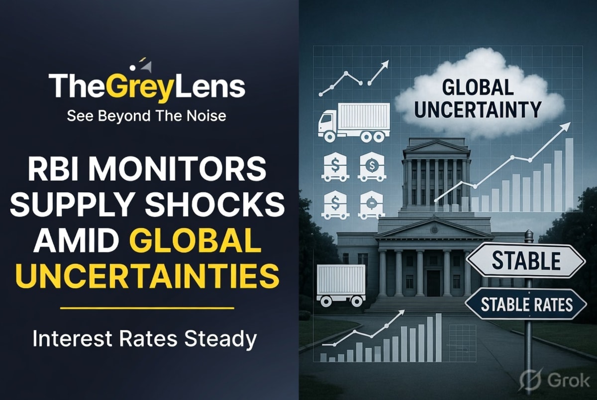RBI Monitors Supply Shocks Amid Global Uncertainties; Interest Rates Steady