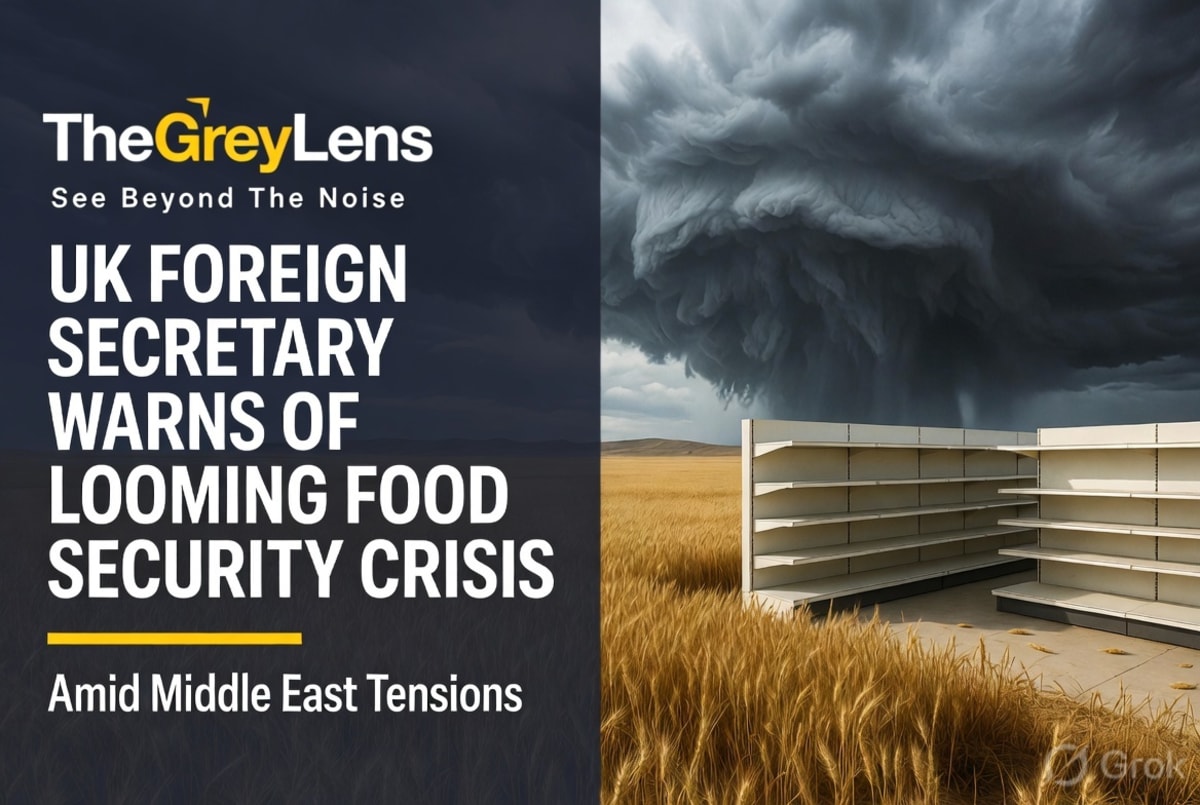 UK Foreign Secretary Warns of Looming Food Security Crisis Amid Middle East Tensions