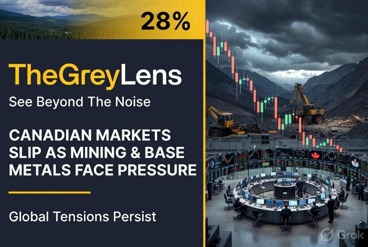 Canadian Markets Slip as Mining and Base Metals Sectors Face Pressure; Global Tensions Persist