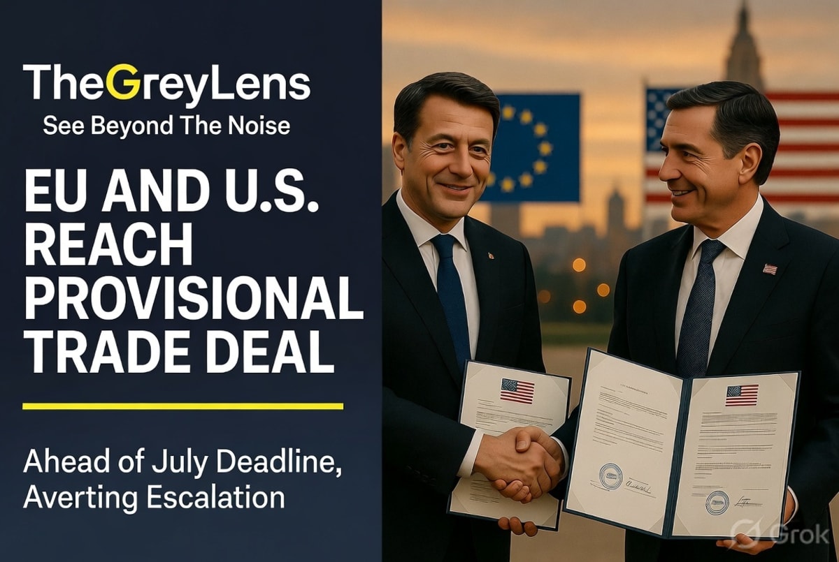 EU and U.S. Reach Provisional Trade Deal, Averting Escalation Ahead of July Deadline