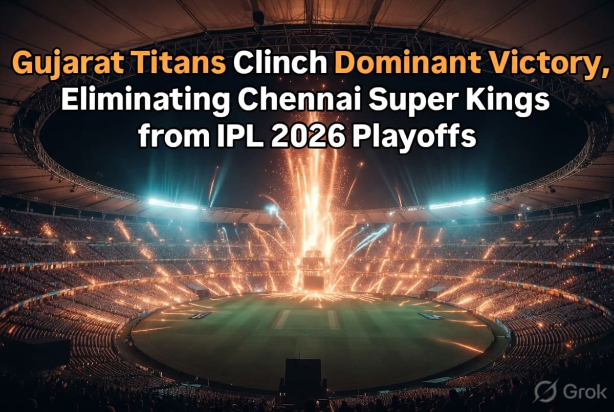 Gujarat Titans Clinch Dominant Victory, Eliminating Chennai Super Kings from IPL 2026 Playoffs