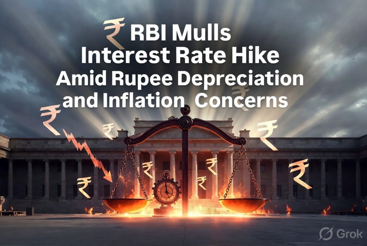 RBI Mulls Interest Rate Hike Amidst Rupee Depreciation and Inflation Concerns