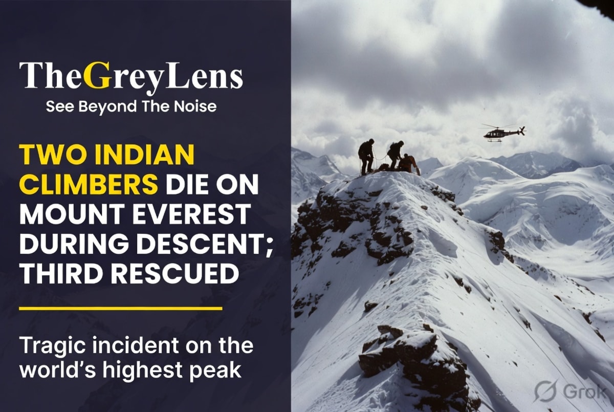Two Indian Climbers Die on Mount Everest During Descent; Third Rescued