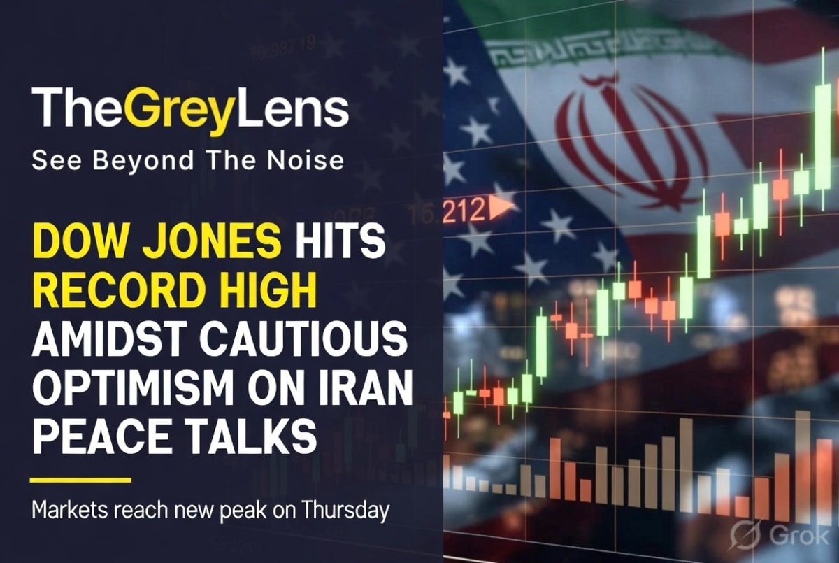 Dow Jones Hits Record High Amidst Cautious Optimism on Iran Peace Talks