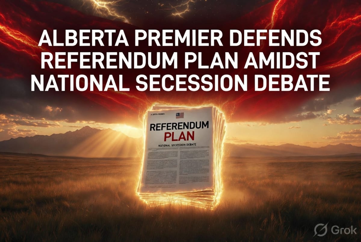 Alberta Premier Defends Referendum Plan Amidst National Secession Debate