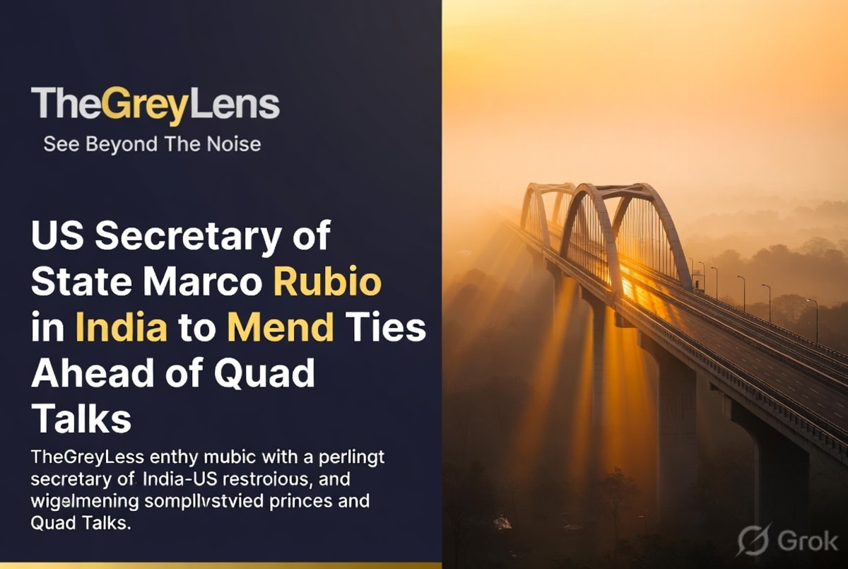 US Secretary of State Marco Rubio in India to Mend Ties Ahead of Quad Talks
