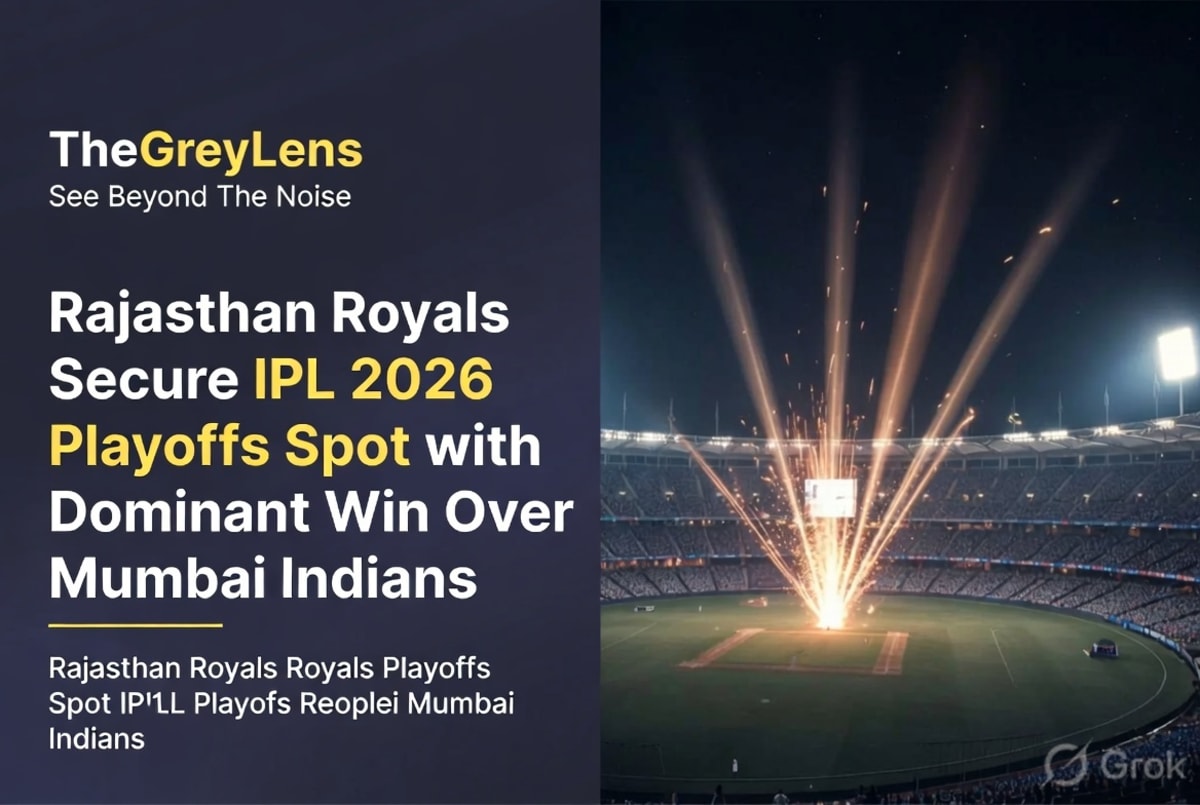 Rajasthan Royals Secure IPL 2026 Playoffs Spot with Dominant Win Over Mumbai Indians