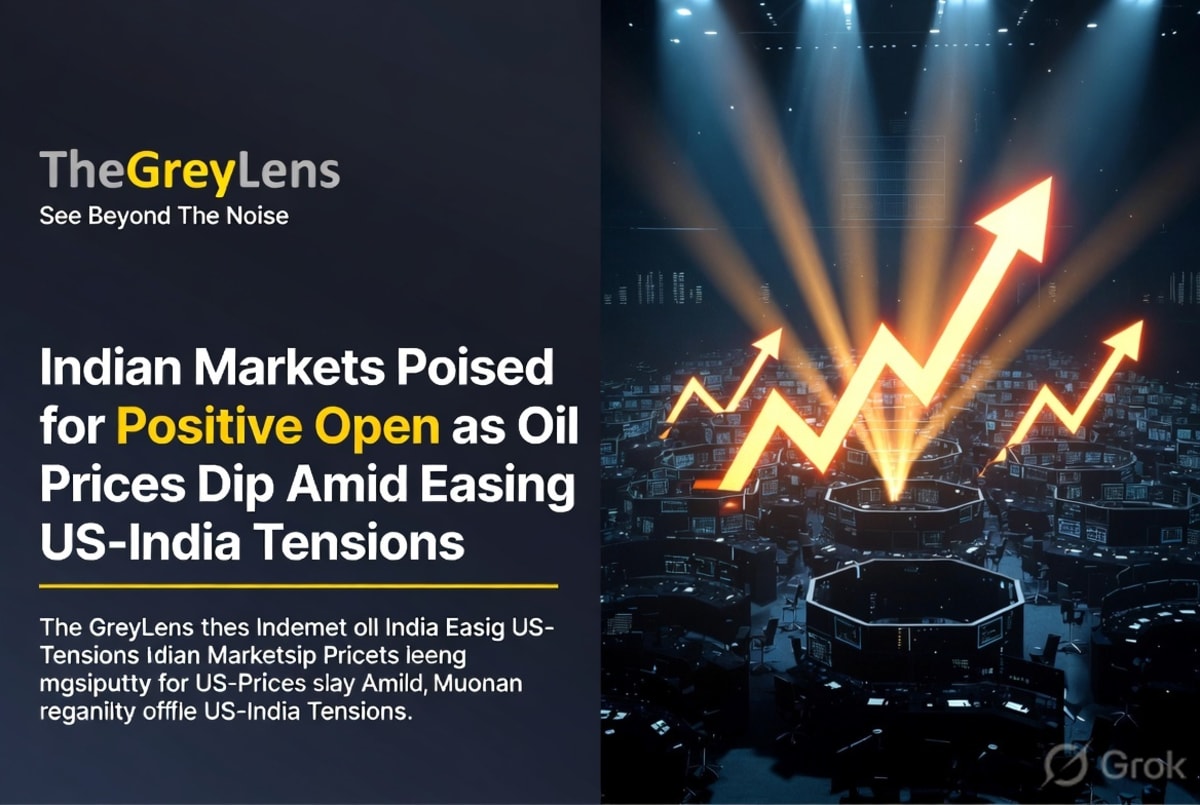 Indian Markets Poised for Positive Open as Oil Prices Dip Amid Easing US-Iran Tensions