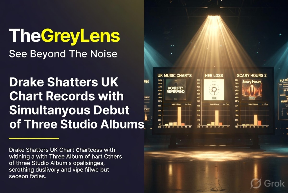 Drake Shatters UK Chart Records with Simultaneous Debut of Three Studio Albums