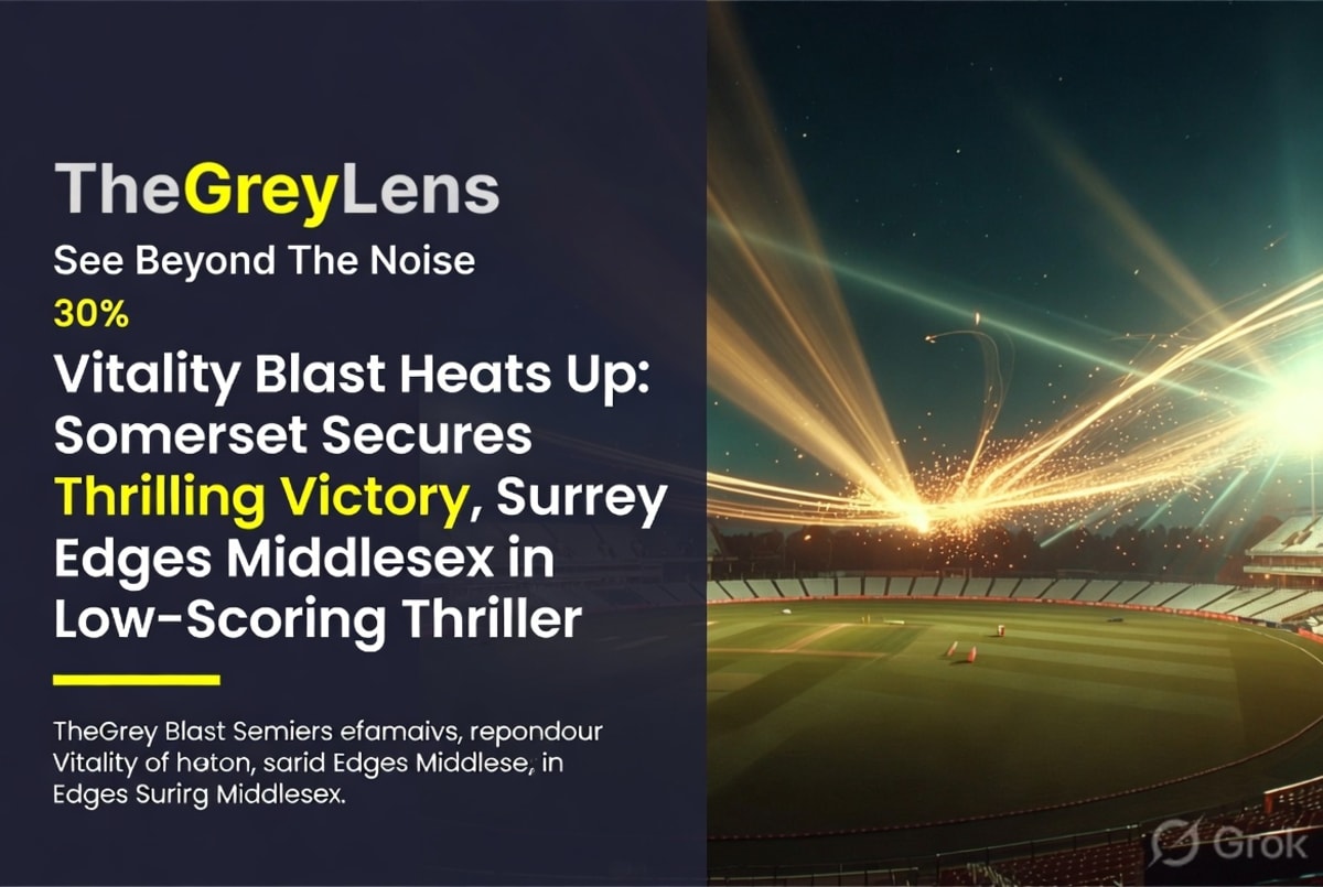 Vitality Blast Heats Up: Somerset Secures Thrilling Victory, Surrey Edges Middlesex in Low-Scorer