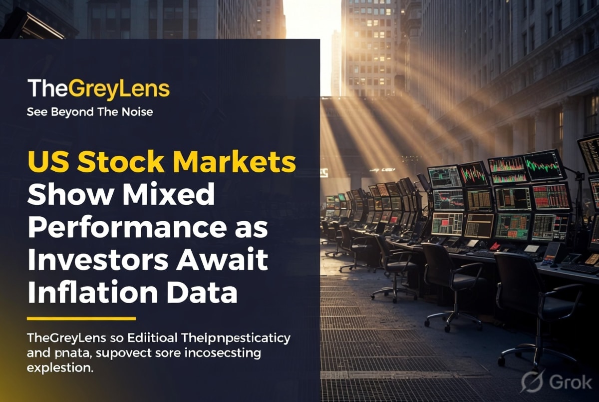 US Stock Markets Show Mixed Performance as Investors Await Inflation Data