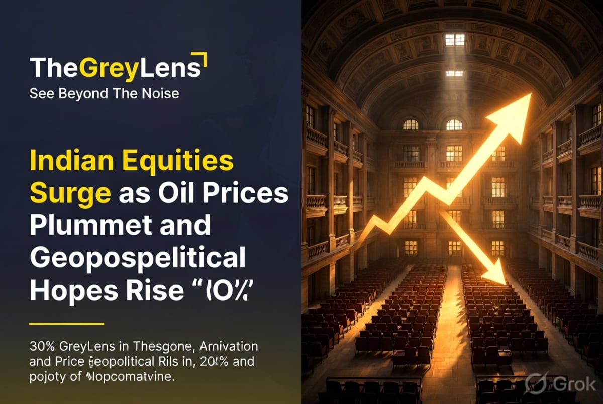 Indian Equities Surge as Oil Prices Plummet and Geopolitical Hopes Rise