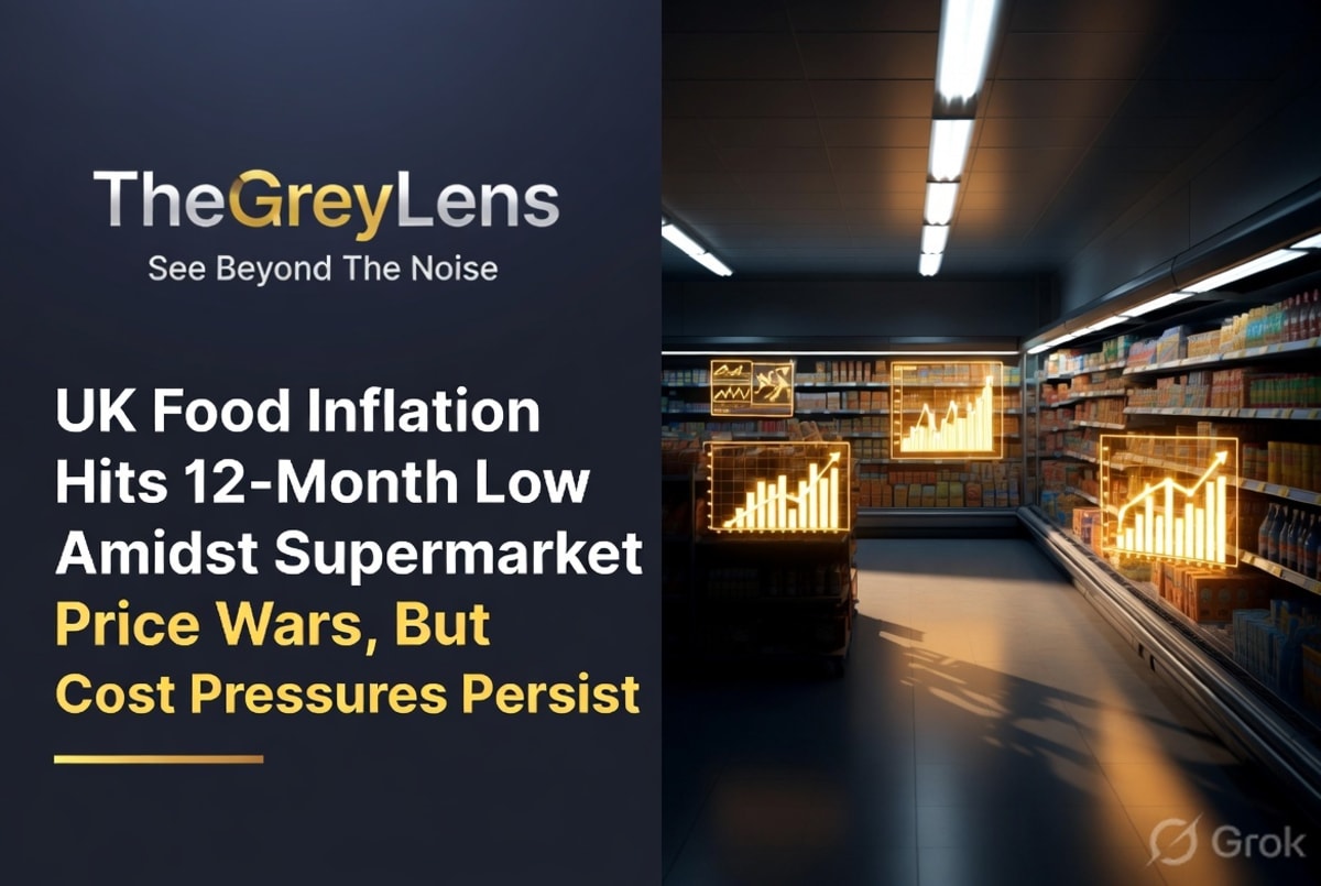 UK Food Inflation Hits 12-Month Low Amidst Supermarket Price Wars, But Cost Pressures Persist