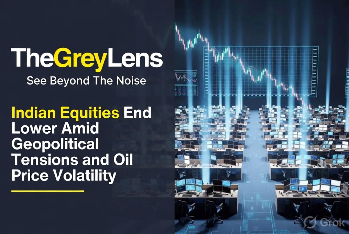 Indian Equities End Lower Amid Geopolitical Tensions and Oil Price Volatility