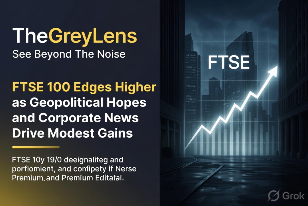FTSE 100 Edges Higher as Geopolitical Hopes and Corporate News Drive Modest Gains