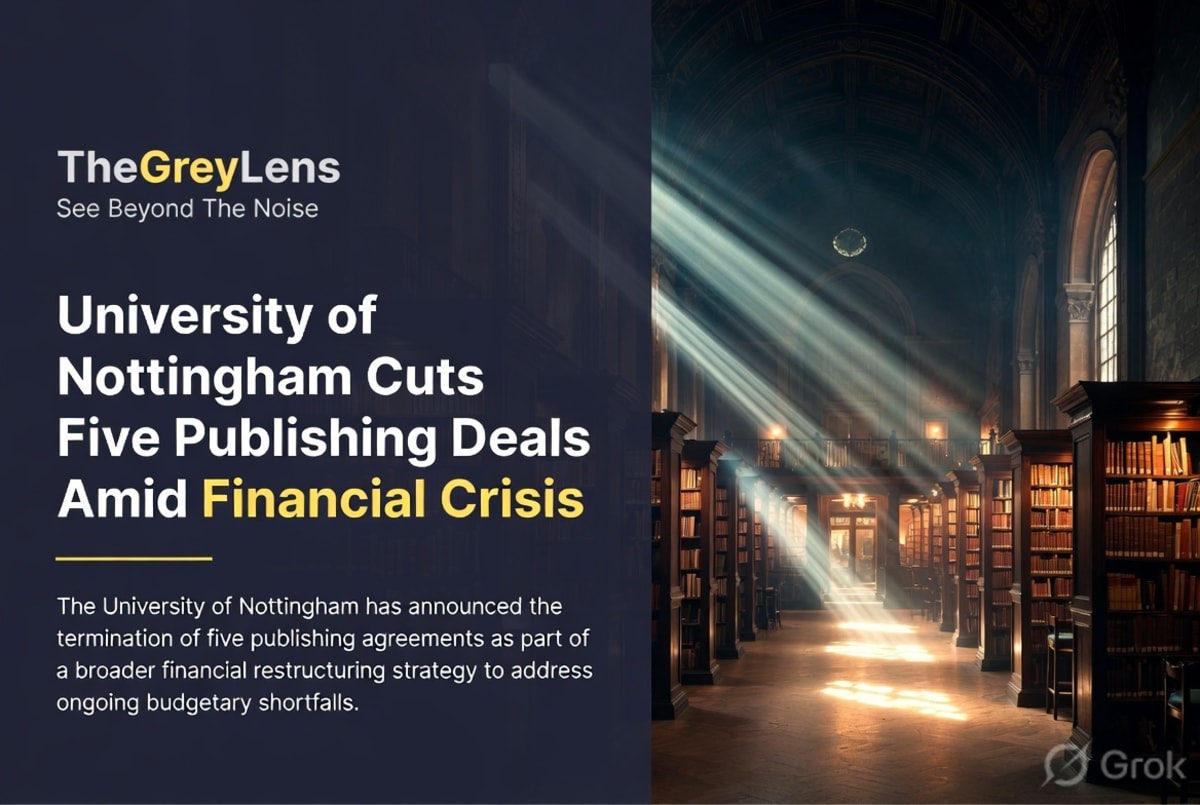 University of Nottingham Cuts Five Publishing Deals Amid Financial Crisis